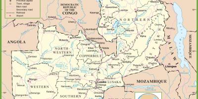 نقشه سیاسی زامبیا