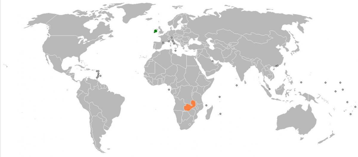 زامبیا نقشه در جهان