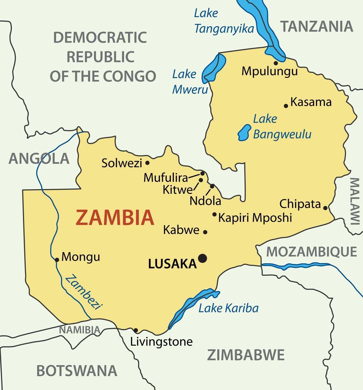 نقشه کیتو زامبیا