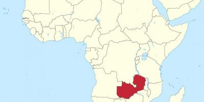 نقشه آفریقا نشان زامبیا