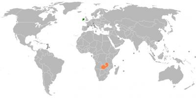 زامبیا نقشه در جهان